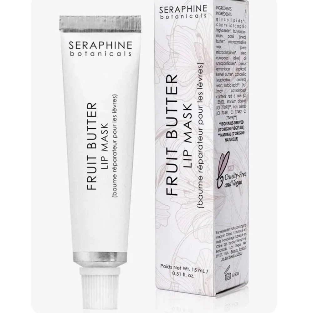 Seraphine Botanicals Fruit Butter Overnight Lip Mask 0.52 Oz SEALED Full Size
